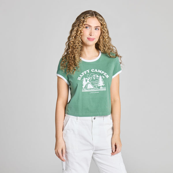 Women's Crusher-LITE Shrunken Tee - Happy Camper