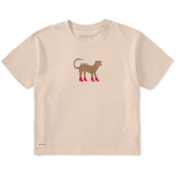 Women's Crusher Boxy Tee - Love Leopard