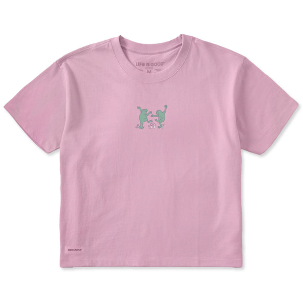 Women's Crusher Boxy Tee - Dancing Frogs