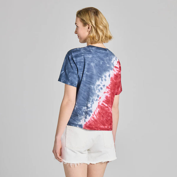 Women's Crusher Tie-Dye Boxy Tee - LIG Stacked (Darkest Blue)