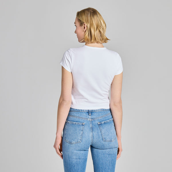 Women's Baby Tee - Solid White