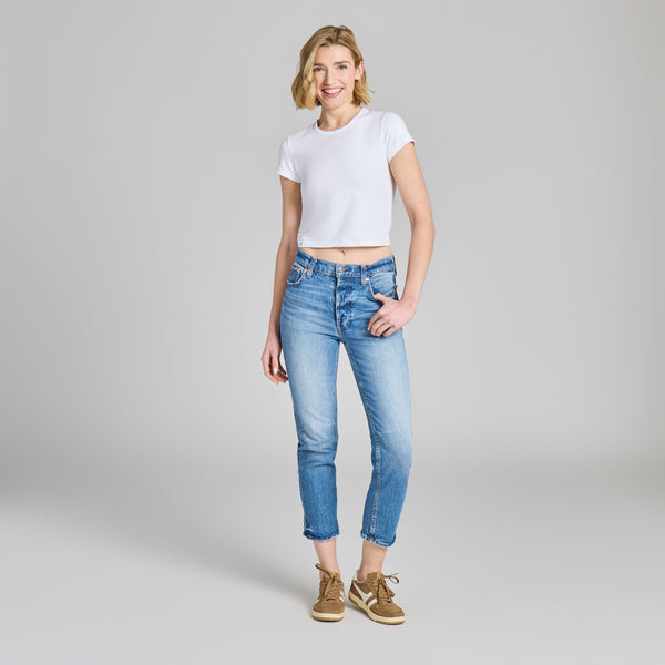 Women's Baby Tee - Solid White
