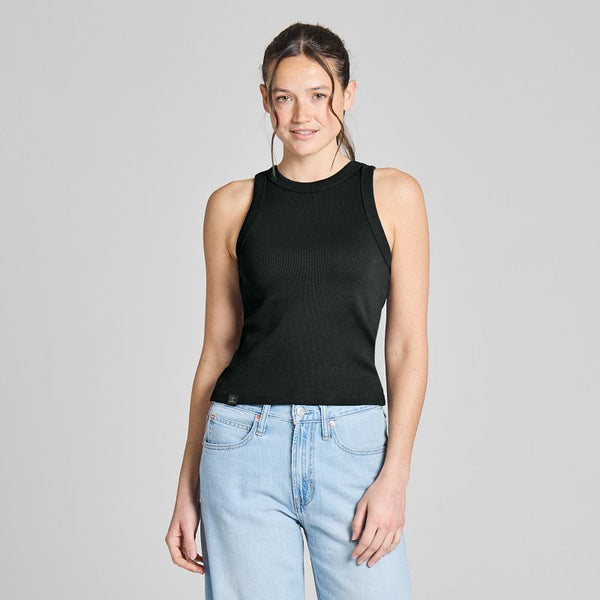 Women's Fitted Tank - Solid Black