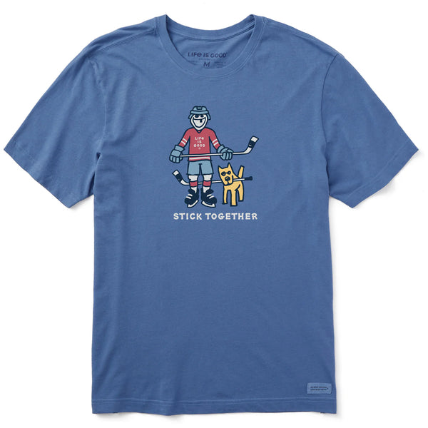 Men's Crusher Tee - Stick Together (Hockey) - Life is Good Westport, Canada