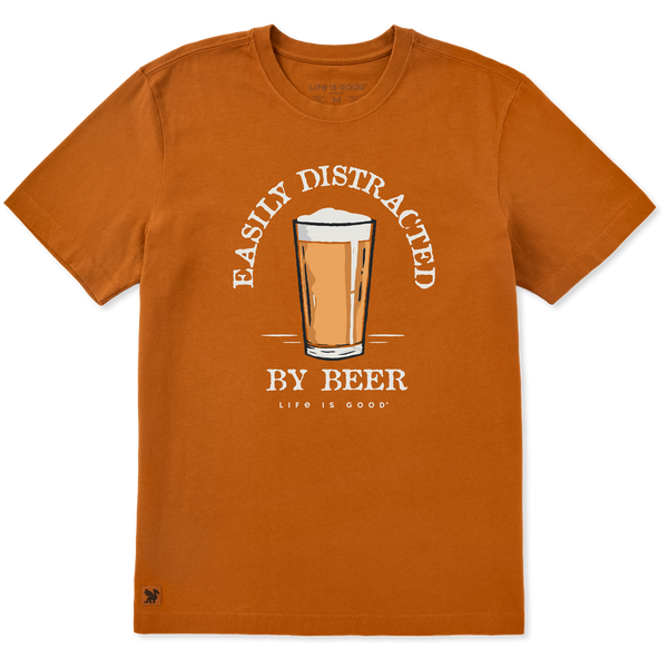 Men's Crusher Tee - Easily Distracted By Beer