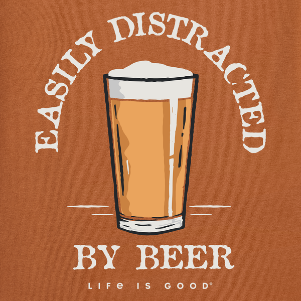 Men's Crusher Tee - Easily Distracted By Beer