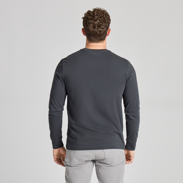 Men's Long Sleeve Crusher Tee - LIG Dual Stripes (Black)