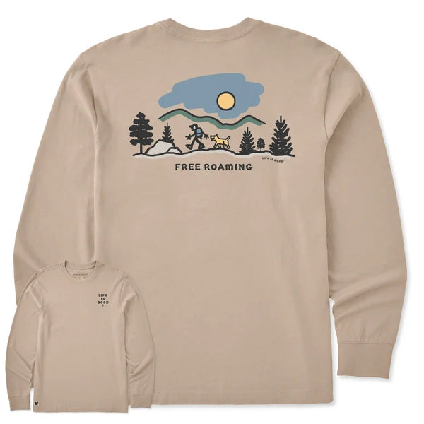 Men's Long Sleeve Crusher Tee - Free Roaming Jake