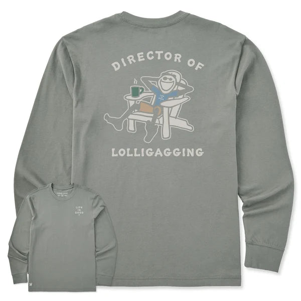Men's Long Sleeve Crusher Tee - Director of Lolligaggin'