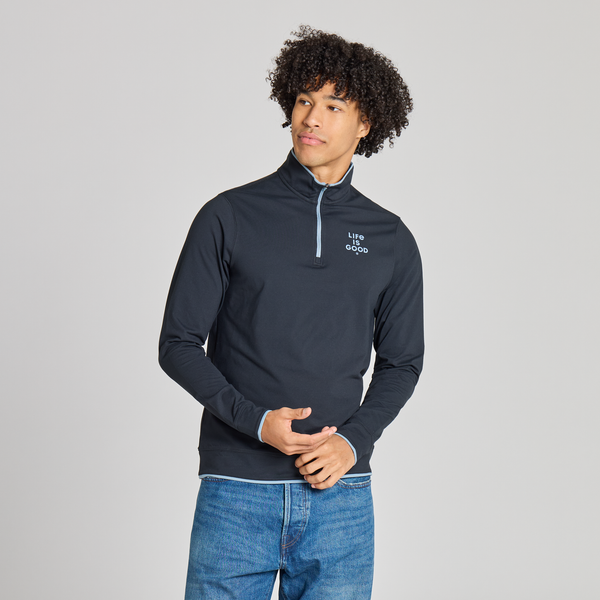 Men's Everyday Quarter Zip - LIG (True Black)