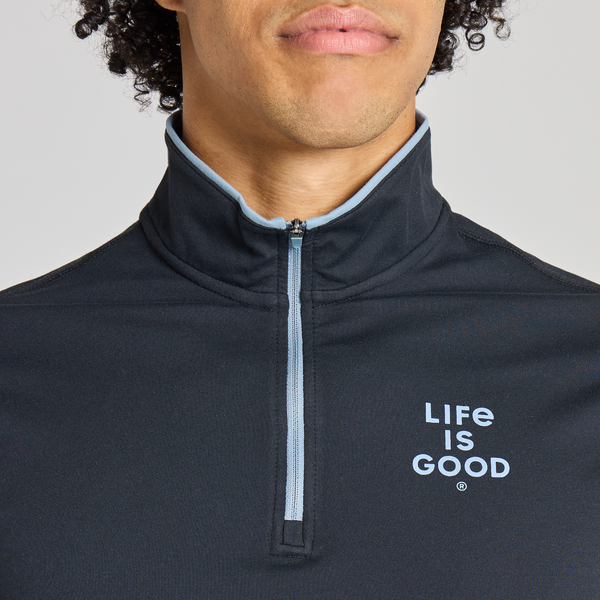Men's Everyday Quarter Zip - LIG (True Black)