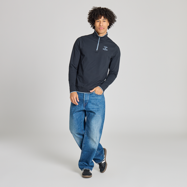 Men's Everyday Quarter Zip - LIG (True Black)