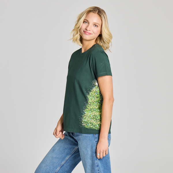 Women's  Crusher Tee - Sparkle Tree