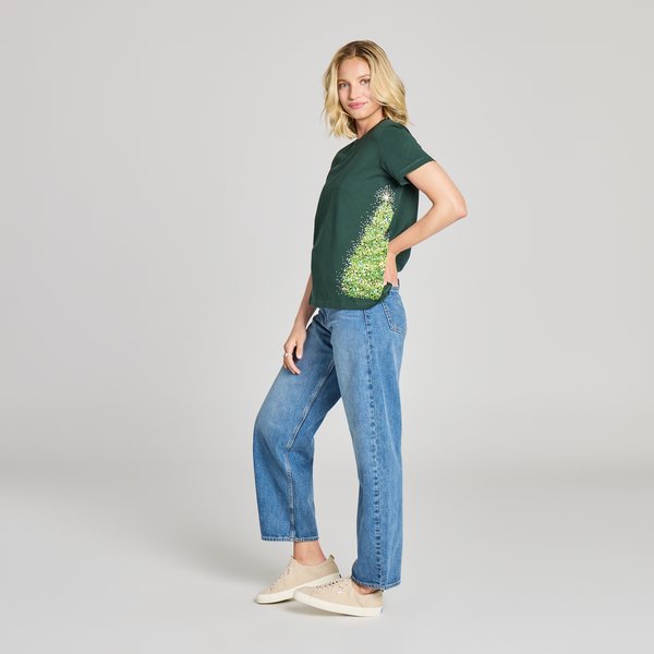 Women's  Crusher Tee - Sparkle Tree