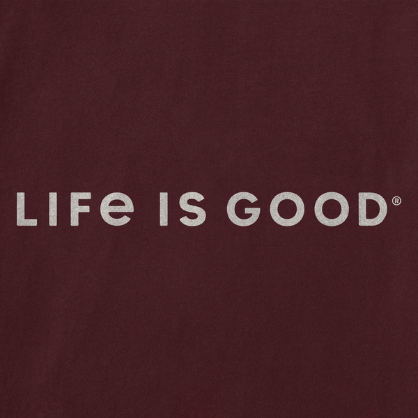 Women's Long Sleeve Crusher Tee - LIG Wordmark (Deep Burgandy)