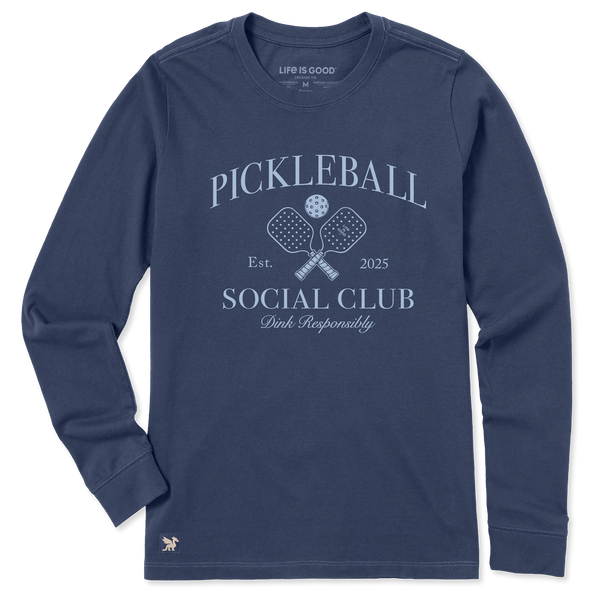 Women's Long Sleeve Crusher Tee - Pickleball Social