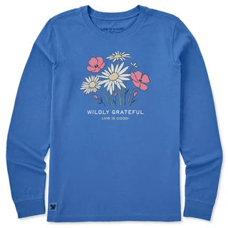 Women's Long Sleeve Crusher Tee - Wildly Grateful