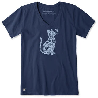 Women's Crusher Vee - Botanicat (Cat)