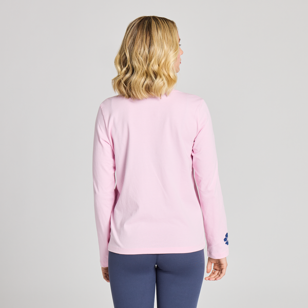 Women's Long Sleeve Crusher Vee - Cardinal Bloom