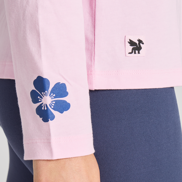 Women's Long Sleeve Crusher Vee - Cardinal Bloom