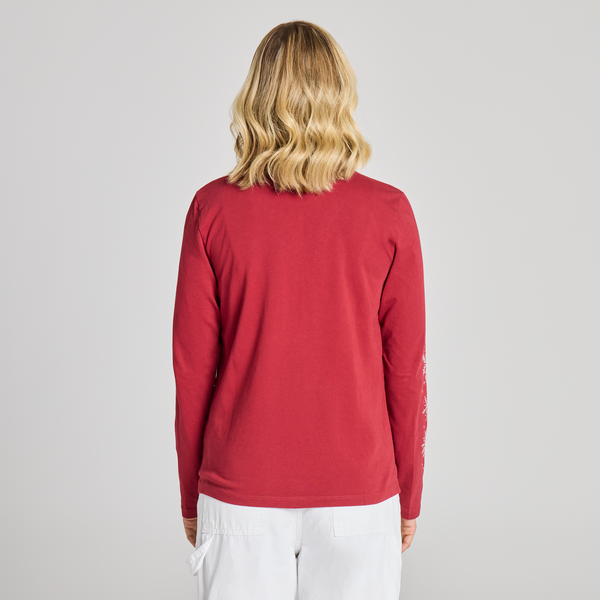 Women's Long Sleeve Crusher Vee - All the Snowflakes