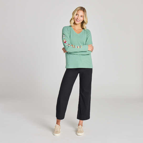 Women's Long Sleeve Crusher Vee - Winter Woofs