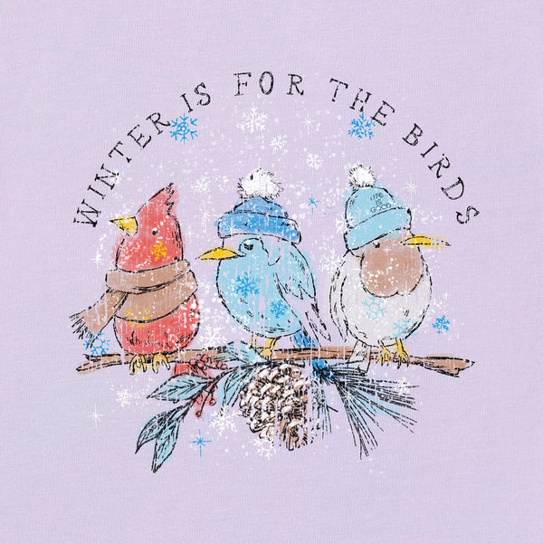 Women's Long Sleeve Crusher Vee - Winter Is For The Birds