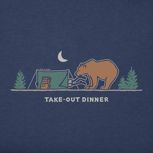 Women's Long Sleeve Crusher Vee - Take Out Dinner