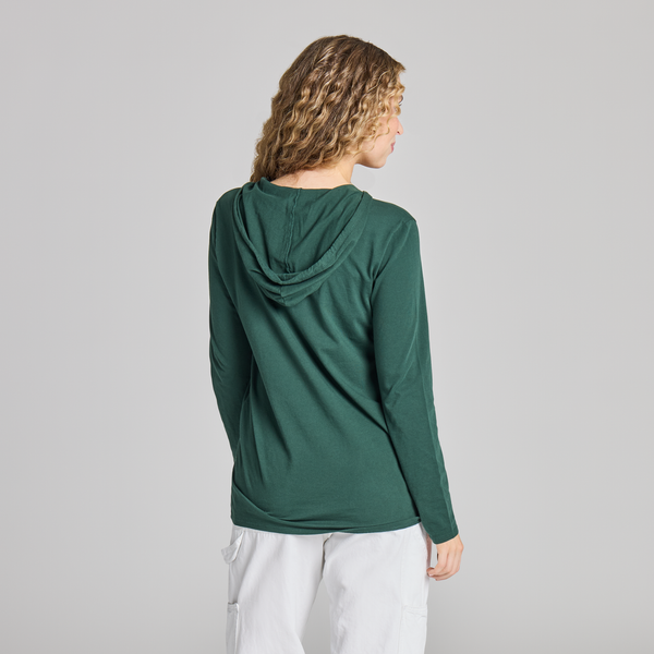 Women's Long Sleeve Hooded Crusher LITE Tee - Pine Field