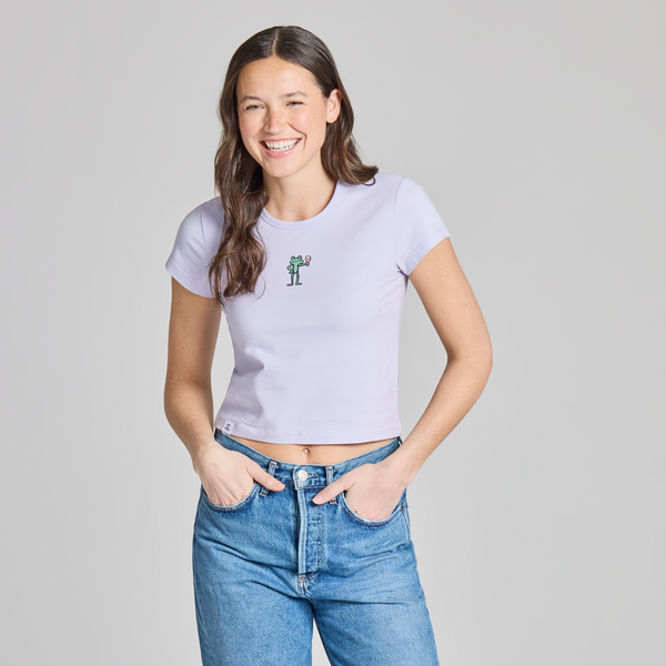 Women's Baby Tee - Frog with Wine