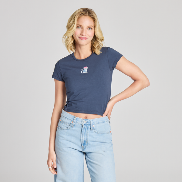 Women's Baby Tee - Le Meow