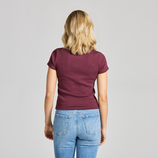Women's Fitted Ribbed Tee - Tulip Frame
