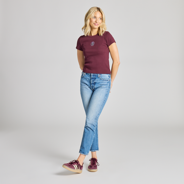 Women's Fitted Ribbed Tee - Tulip Frame