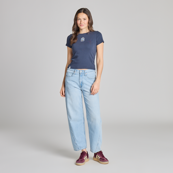 Women's Fitted Ribbed Tee - Lily Frame
