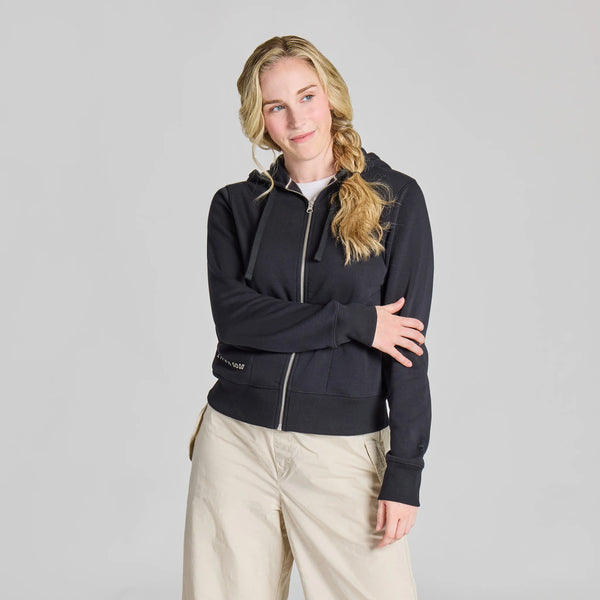 Women's Good Vibes Zip Fleece - Life is Good True Black