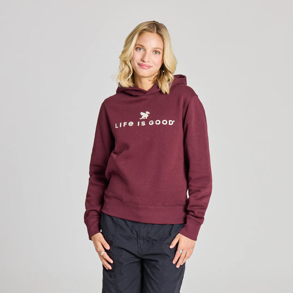 Women's Good Vibes Fleece - Dragon Deep Burgandy