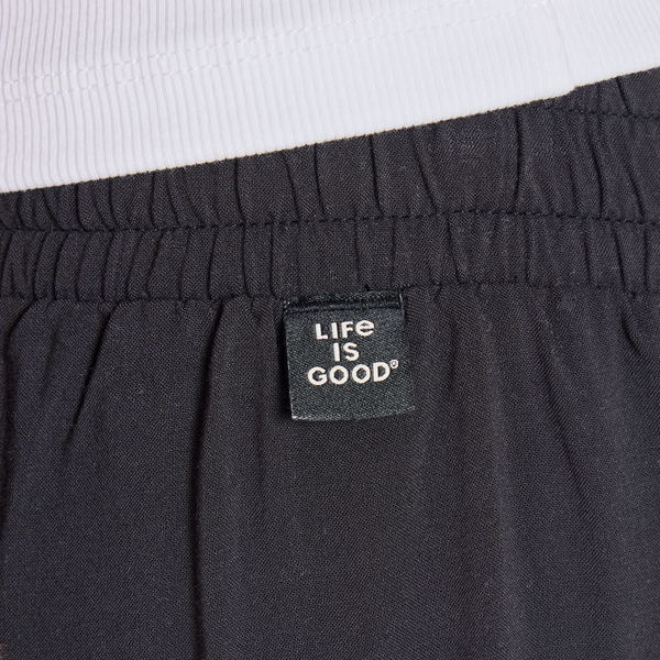 Women's Woven Wide Leg Pant - True Black