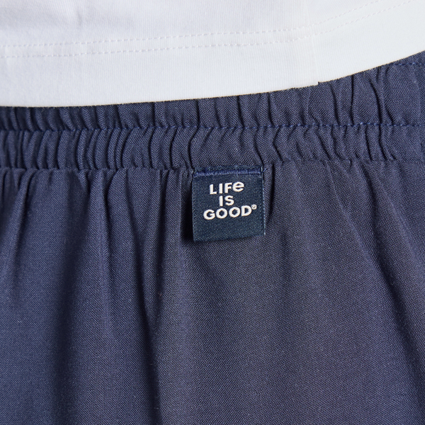 Women's Woven Wide Leg Pant - Inkwell Blue