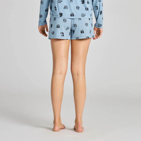Women's Lightweight Sleep Shorts - Dog Portrait