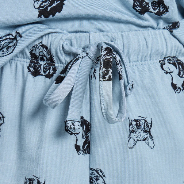 Women's Lightweight Sleep Shorts - Dog Portrait