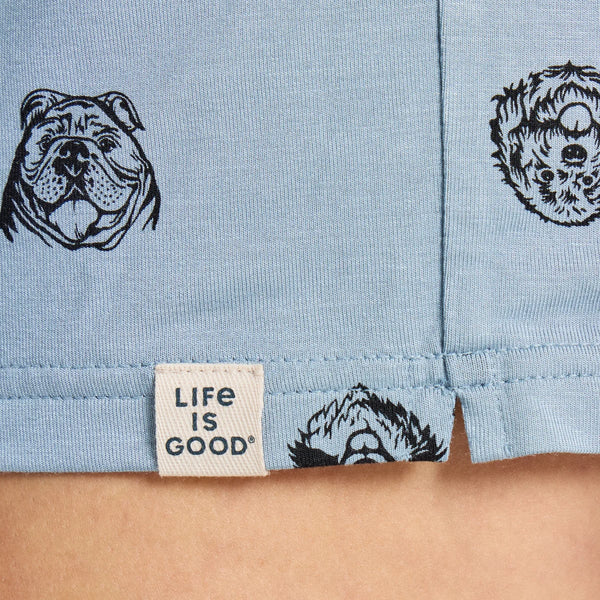 Women's Lightweight Sleep Shorts - Dog Portrait