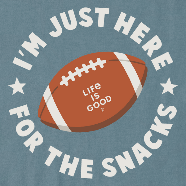 Toddler Long Sleeve Crusher Tee - Just Here for the Snacks