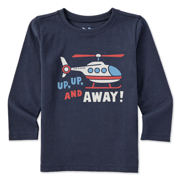 Toddler Long Sleeve Crusher Tee - Up Up and Away