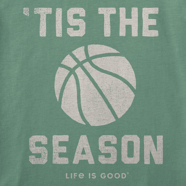 Kid's Long Sleeve Crusher Tee - Tis the Season Basketball