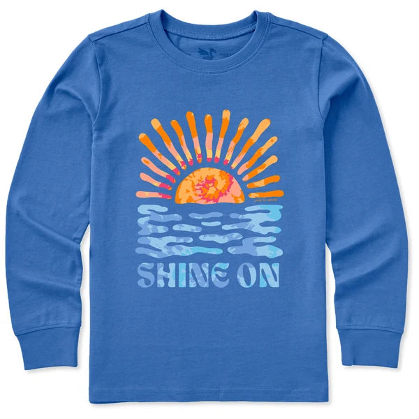 Kid's Long Sleeve Crusher Tee - Shine On Sunset