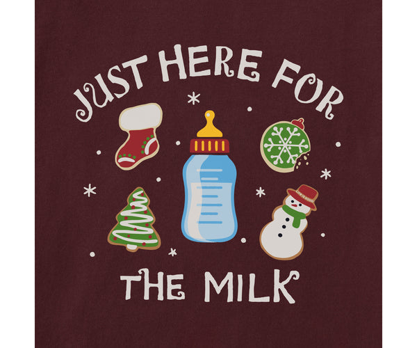 Baby Long Sleeve Bodysuit - Just Here for the Milk