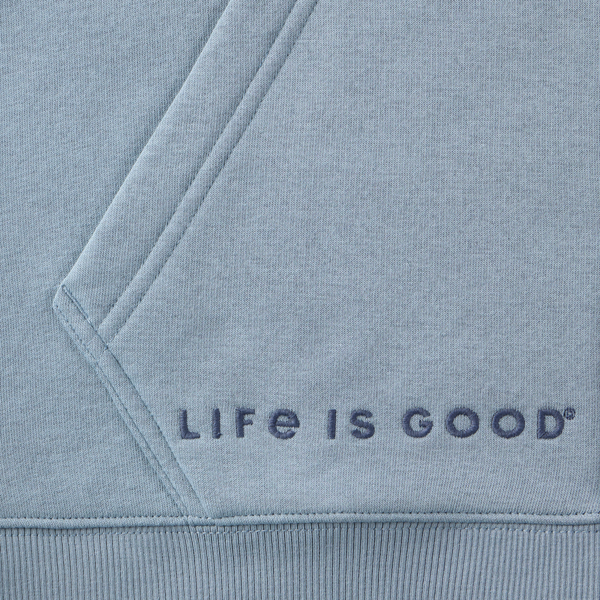 Men's Good Vibes Zip Fleece - Life is Good Slate Blue