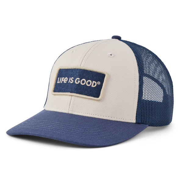 Trucker - Life is Good Wordmark (Blue)