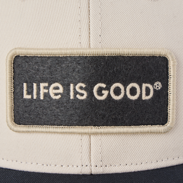 Trucker - Life is Good Wordmark (Black)