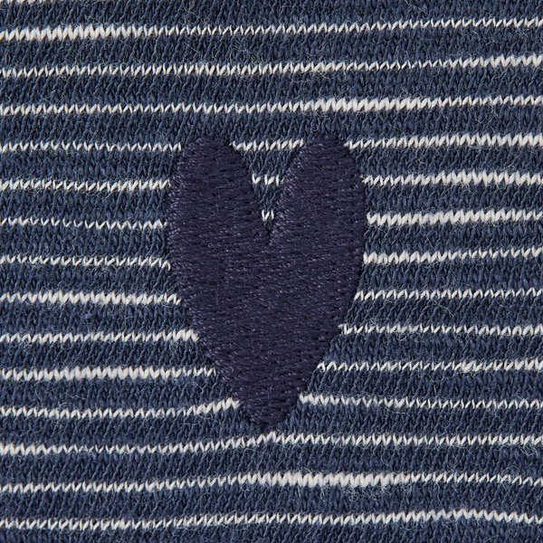 Women's Crusher Striped Boxy Tee - Dragon Eye Heart (Inkwell Blue)